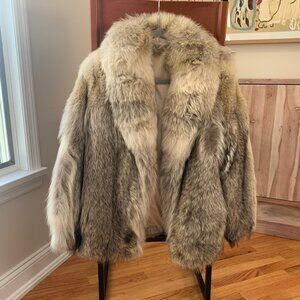 Vintage Authentic Coyote Fur Coat